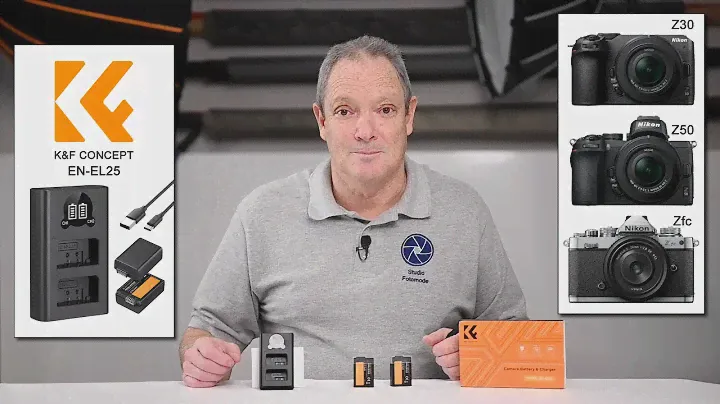K&F Concept ensemble de batteries et chargeur EN-EL25 pour Z30, Z50 et Zfc