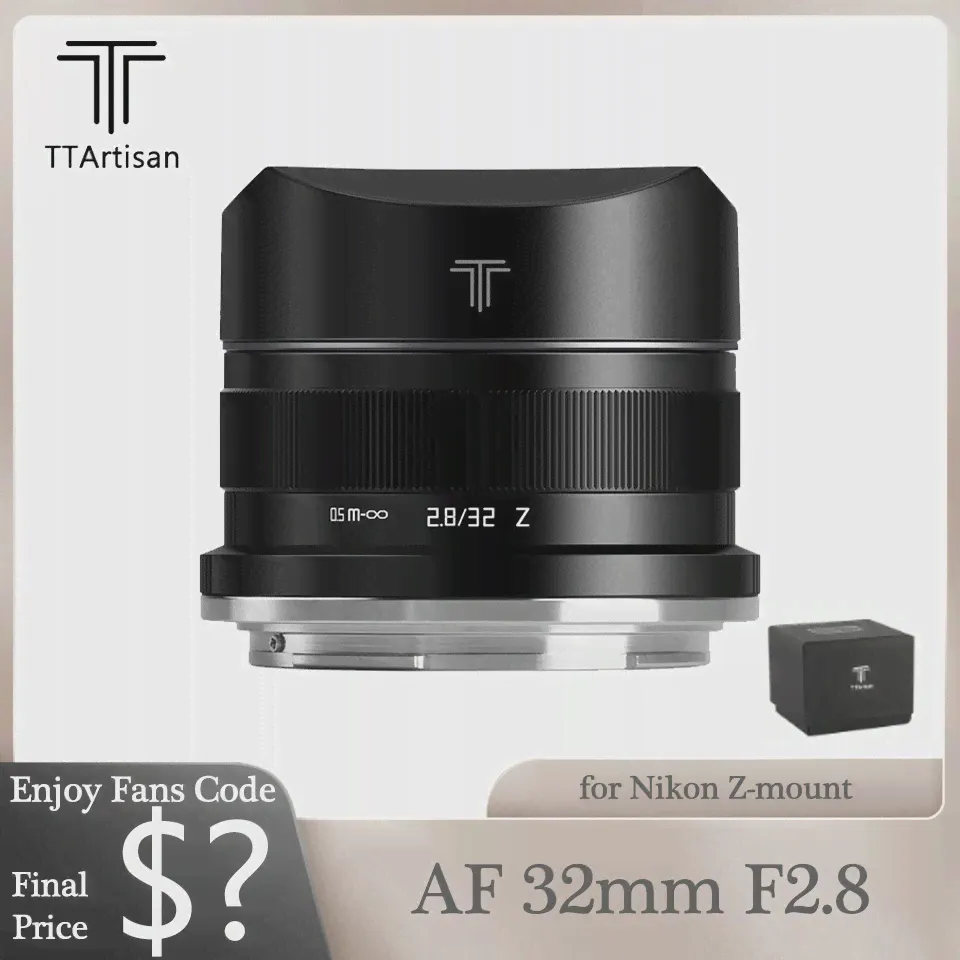 TTArtisan 32 мм F2.8 AF Полнокадровый объектив, совместимый с Nikon Zfc Z5 Z6 Z6II Z7 Z7II Z50 Z9 (art.: 3920bfb0803e9)-0