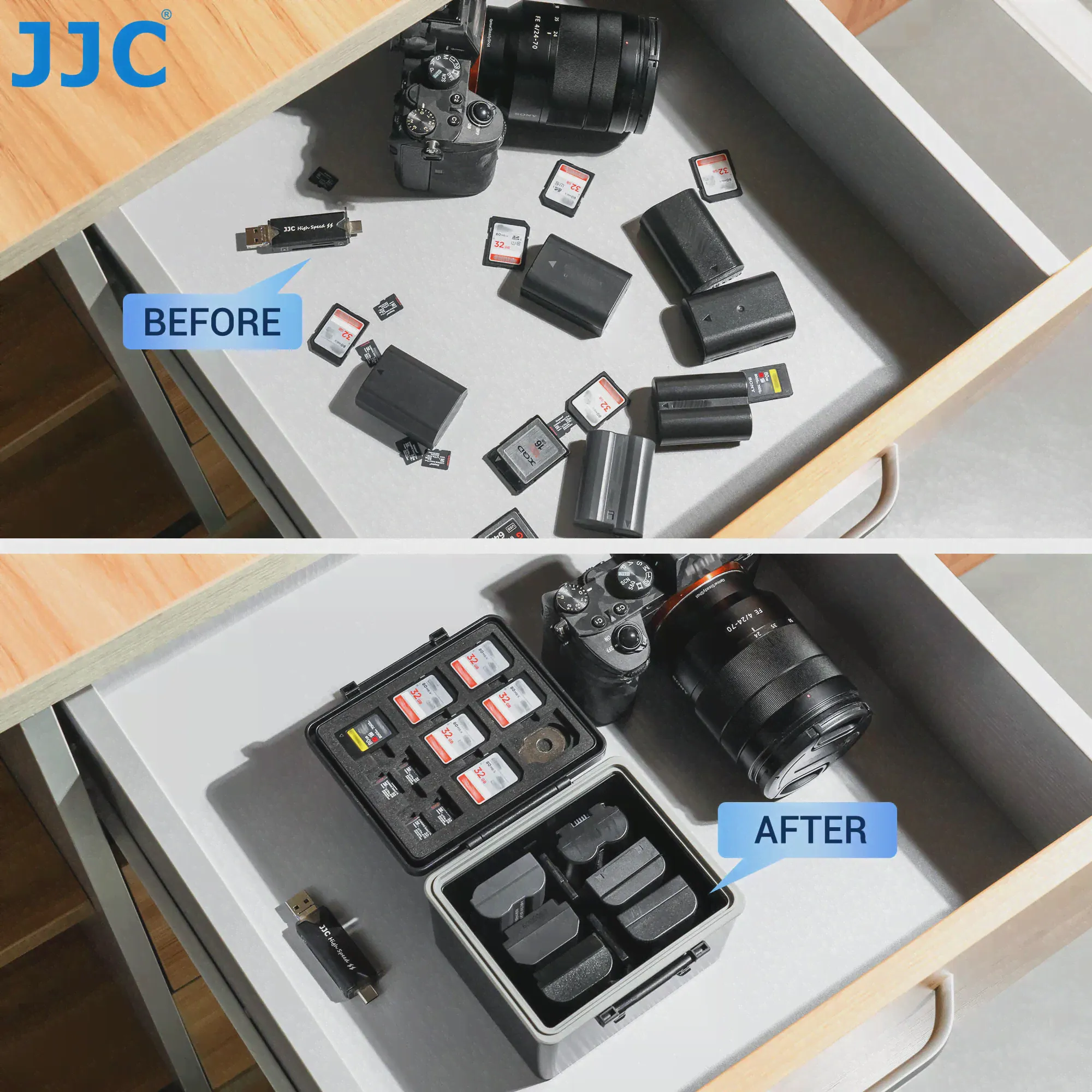 JJC флэш-бокс 6 слотов подходит для Nikon флэш-памяти флэшки для Nikon Z7 Z6 D90 D80 D850 D810 D7500 (art.: 3920bf9e62a39)-3