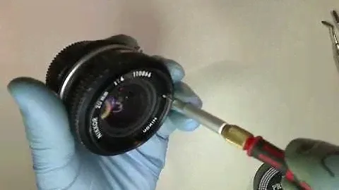 Remove dust in the NIKON NIKKOR 20mm 1:4        motion lapse film
