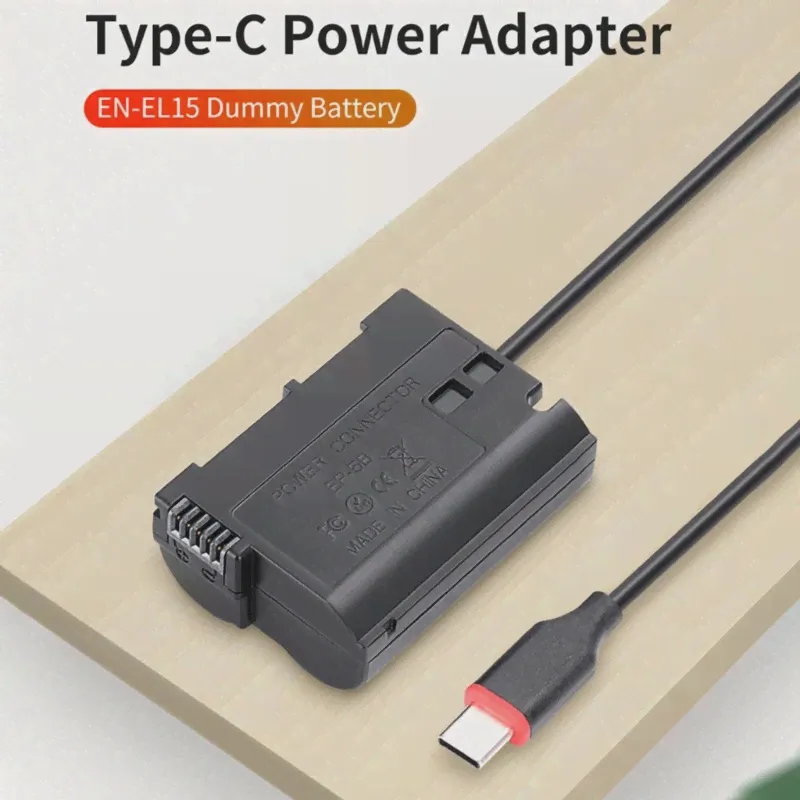 Кабель-адаптер питания USB Type-C + Соединитель постоянного тока с Фиктивной Батареей EN-EL15 для Nikon Z7 Z7II Z6 Z6II Z5 D500 D600 D610 D750 D780 H8WD-0