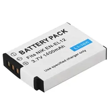 Аккумулятор для камеры Nikon EN-EL12, 1400 mAh
