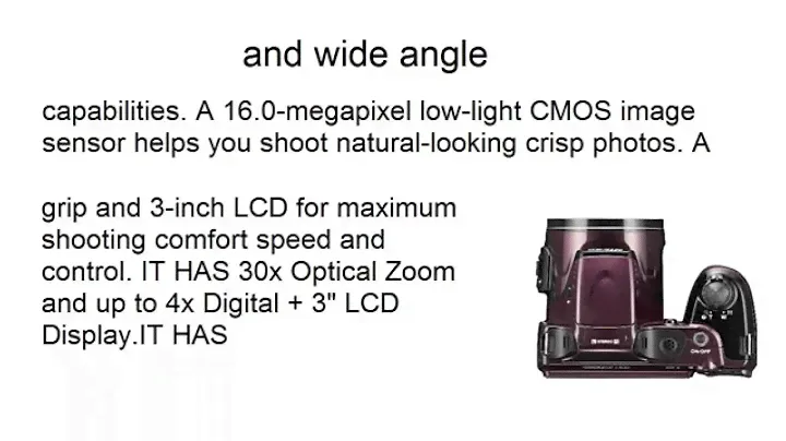 Key Features Of The Nikon COOLPIX L820 16 MP Digital Camera  Original