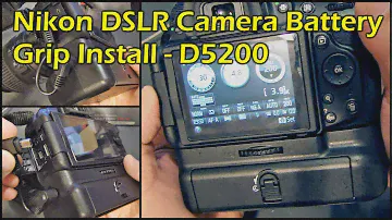 Установка аккумуляторной ручки для цифровой зеркальной камеры Nikon D5200