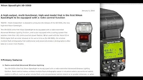 NIKON JUST ANNOUNCED NEW RADIO-CONTROLLED SB-5000 SPEEDLIGHT!!!