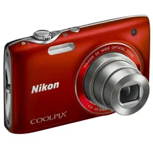 Nikon Компактный фотоаппарат Coolpix S3100 red 14Мп, красный
